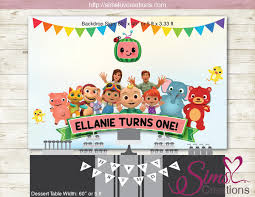Maybe you would like to learn more about one of these? Cocomelon Printable Party Backdrop Banner Birthday Poster High Resol Sims Luv Creations Birthday Poster Backdrops For Parties 1st Birthday Party Themes