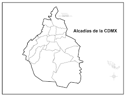 Tarjetas de mapas, postales de mapas. Mapa De Alcaldias De La Cdmx Sin Nombres Para Imprimir En Pdf 2021
