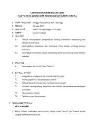 Modul pengajaran reka bentuk dan teknologi tahun 6. Laporan Program Rbt Masterchef
