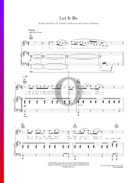 Let It Be Sheet Music Piano Guitar Voice Pdf Download Streaming Oktav