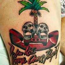 One great tattoo design seen in the miami ink tattoo gallery is the one with splashing waves. Hotline Miami Tattoos Honor A Perfect Digital Bloodbath Tattoodo