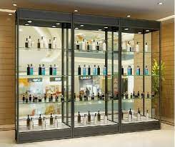 Aluminum frame tempered glass display cabinet chrome extra vision showcase halogen top side. China Modern Fashion Aluminum Glass Display Cabinets China Showcase Display Cabinet