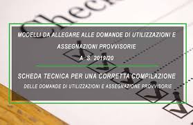 Modelli Da Allegare Alle Domande Di Utilizzazioni E Assegnazioni Provvisorie Aclis