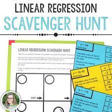 Students Will Use Technology To Calculate A Line Of Best Fit Using The Linear Regression Scavenger Hunt Activity Linear Regression Algebra Resources Regression
