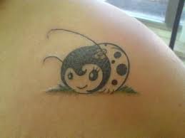 Black And White Ladybug Tattoo Black And White Ladybug Tattoo On Shoulder Lady Bug Tattoo Bug Tattoo Back Tattoo