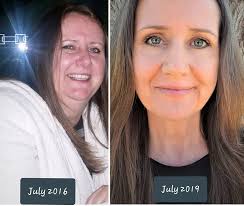 Three years apart and 103 pounds lost...