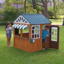 The Kidkraft Garden View Playhouse Is Built To Inspire Imaginative Play In A Beautiful House That S Full Of Fun A Play Houses Playhouse Outdoor Playhouse Decor