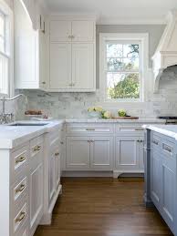 Chic Traditional Kitchen In White And Steel Blue Kitchen Cabinet Design New Kitchen Cabinets Kitchen Cabinets