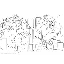 Maybe you would like to learn more about one of these? Printable Coloring Godzilla Vs Kong Coloring Pages 2021 Novocom Top
