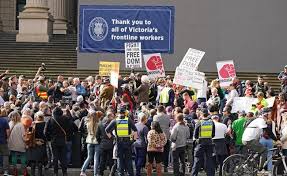 Watch melbourne police bodyslam our reporter covering a pandemic lockdown protest. Freedom Day Protests Against Coronavirus Lockdown Slammed By Daniel Andrews 7news Com Au