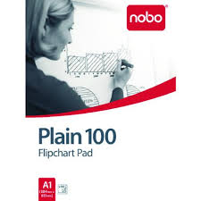 Nobo Plain Flipchart Pad A1 100 Sheet Pack Of 2 34633681