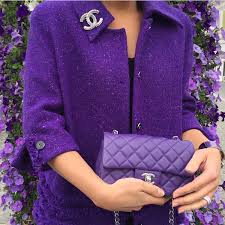 Pin By Lady J On A Passel Of Pretty Purple Pins Chanel Street Style Purple Fashion Chanel