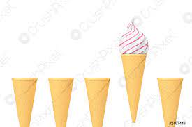 Boules de glace en peinture reves de fripouilles. Rangee De Cones De Creme Glacee Stock Photo Crushpixel