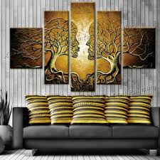 Maybe you would like to learn more about one of these? Buy Handpainted Wall Art Home Decoration Tree Of Life Pictures Modern Abstract 5 Piece Oil Painting On Canvas For Living Room In Cheap Price On Alibaba Com