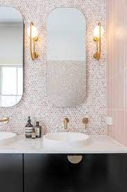 We have a small gallery of pictures showing a mosaic tile around the bathroom mirror. 75 Beautiful Mosaic Tile Bathroom Pictures Ideas July 2021 Houzz