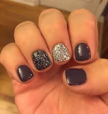 Short Black And Glitter Nails 45 Amazing Winter Nail Art Designs 2018 Ideas Short Gel Nails Glitter Accent Nails Toe Nails