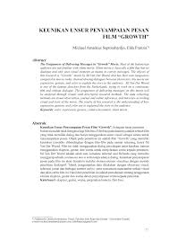 Naskah pantomin sds yos anugrah. Pdf Keunikan Unsur Penyampaian Pesan Film Growth