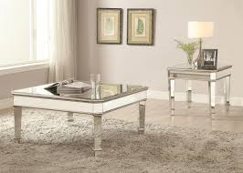 Beveled edges and squared legs give you an elegant look with lots of shine to brighten your space. Mirrored Coffee Table Floor Select