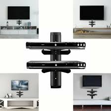 With its clean lines and rectangular silhouette, this floating tv stand will infuse any room with contemporary style. Double Twin Two Glass Floating Shelves Shelf For Dvd Sky Box Tv Ps4 Wall Mounted Ebay