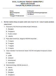 Soal Latihan Ujian Kelas 6 Pkn Ilmusosial Id