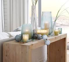 Folsom Console Table Chateau Pine Pottery Barn In 2020 Sea Glass Candle Holder Sea Glass Bead Glass Hurricane Candle Holder