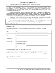 Maybe you would like to learn more about one of these? Information Transfer Set 1 Mahatma Gandhi