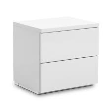 Built in study construction, made of mdf and chipboard, the nightstand can serve the weight capacity as high as 40kg. Monaco White Wooden High Gloss 2 Drawer Bedside Table