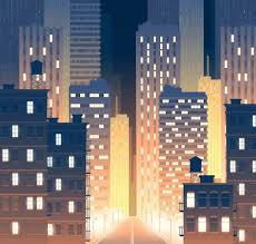 Download Avenue With Modern Buildings At Night Background Of Road With Lamp Posts For Free Modern Buildings Anime Buildings Background Meme Background
