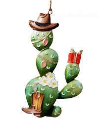 Saved by bronner's christmas wonderland. Cowboy Prickly Pear Cactus Christmas Ornament 464