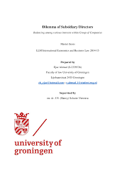 Pdf Dilemma Of Subsidiary Directors Balancing Among Various Interests Within Group Of Companies Ejaz Ahmad Academia Edu