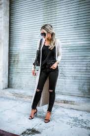 Black Jack Elle Apparel By Leanne Barlow Trendy Outfits Winter Fashion Cardigan Outfits