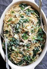 Garlicky Kale Mushroom Pasta Gardeninthekitchen Com Kale Recipes Garlicky Kale Pasta Recipes