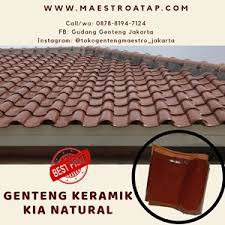 Jual genteng keramik kia murah, harga beli terbaik, berbagai pilihan, beli murah langsung dari distributor,supplier, pabrik dan toko di indotrading.com. Jual Genteng Keramik Kia Natural Maestro Jakarta Indotrading