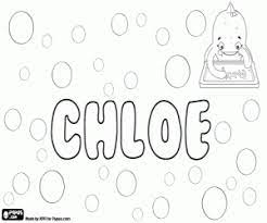 Old french name derived from the word baie, meaning reddish brown or bright bay color. in medieval romances, this was the name of a magic horse from the. Chloe Name For Girl Coloring Page Printable Game