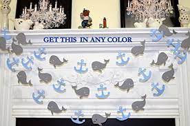 Amazon Com Whale Baby Shower Whale Garland Whale Garland Baby Boy Birthday Nautical Garland Decoration Nautical Birthday Whale Watchers Whale And Anchor Garland Anchor Garland Nautical Birthday Decor Handmade Products