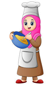 Novice chef.muslimah.can't say no to anything purple. Happy Muslim Girl Cooking Illustration Of Happy Muslim Girl Cooking Affiliate Muslim Happy Girl Illustration Cooking Kartun Gambar Kartun Gambar