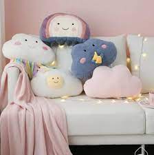Cute Cloud Plush Pillow Kawaii Weather Rainbow Cloud Stuffed Soft Toy Thunder Cloud Throw Pillow Cushion Loft Hygge Nursery Home Decor In 2021 Plush Pillows Rainbow Room Cute Pillows