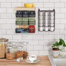 Favorite add to green depression glass condiment holder dirtygirlglass. X Cosrack On Twitter Tea Coffee Condiment Organizer Diy Wall Mounted Tea Bag Condiment Storage K Cup Holder For Using At Home Break Room And Kitchen Welcome To Try And Test Our New Arrivals Https T Co 0aihilggls