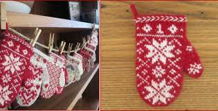 Shop.alwaysreview.com has been visited by 1m+ users in the past month Mitten Garland Knitted Advent Calendar Free Knitting Pattern