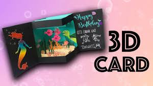 It's your card, make it the size you want. 3d Card Easy Birthday Card Idea Tutorial Simple Birthday Cards Birthday Cards Card Tutorials