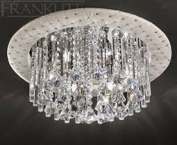 The Cascata Round Crystal Flush Ceiling Light By Franklite Lighting Is Available From Luxury Lighting The Flush Ceiling Lights Flush Lighting Luxury Lighting