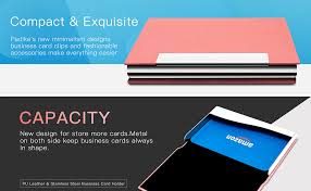A wide variety of cute business card holder options are available to you, such as material, style, and pattern type. Amazon Com Business Card Holder Business Card Case Luxury Pu Leather Stainless Steel Multi Card Case Business Card Holder Wallet Credit Card Id Case Holder For Men Women Pink