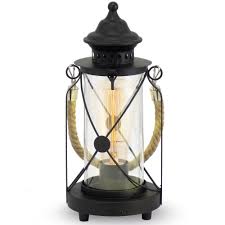 Silver Eglo Bradford Lantern Table Lamp Vintage Table Lamp Lantern Table Lamp Eglo