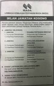 Tenaga nasional berhad (tnb) mempelawa rakyat malaysia terutamanya para graduan untuk menyertai program protege di bawah syarikat besar tnb. Jabatan Tenaga Kerja Perak Jawatan Kosong Lembaga Kemajuan Pertanian Muda Mada Facebook