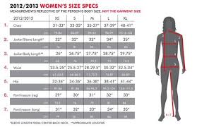 686 Snowboard Clothing Size Chart Women Clothing Size