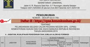 Cara Daftar Cpns Kemenkumham 2019 Dan Jadwal Pendaftaran Online Pendidikan Wawancara Guru