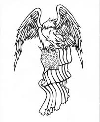 Very similar to tattoo number 14 but with beautiful coloring rather than just black and white. Classic Eagle Flag Tattoo By Karadarkthorn On Deviantart