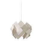 Escape Geometric Pendant by Ray Power Finish: Matte White, Bulb Type: E26, Shade Color: Ivory White