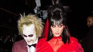 We will be following a pattern but there are some… Bella Hadid And The Weeknd Wear Beetlejuice Costumes For Halloween Vogue