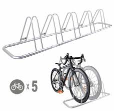 Bicycle Floor Parking Rack 5 Bike Storage Stand Indoor Outdoor Cycling Accessory Cyclingdeal Indoor Bike Storage Bicycle Parking Bicycle Storage